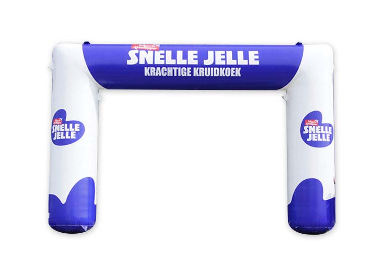 Op maat gemaakte opblaasbare reclame boog voor Snelle Jelle